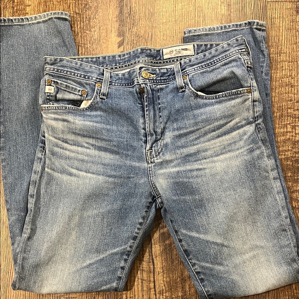 Ag Adriano Goldschmied Light Blue Straight Jeans